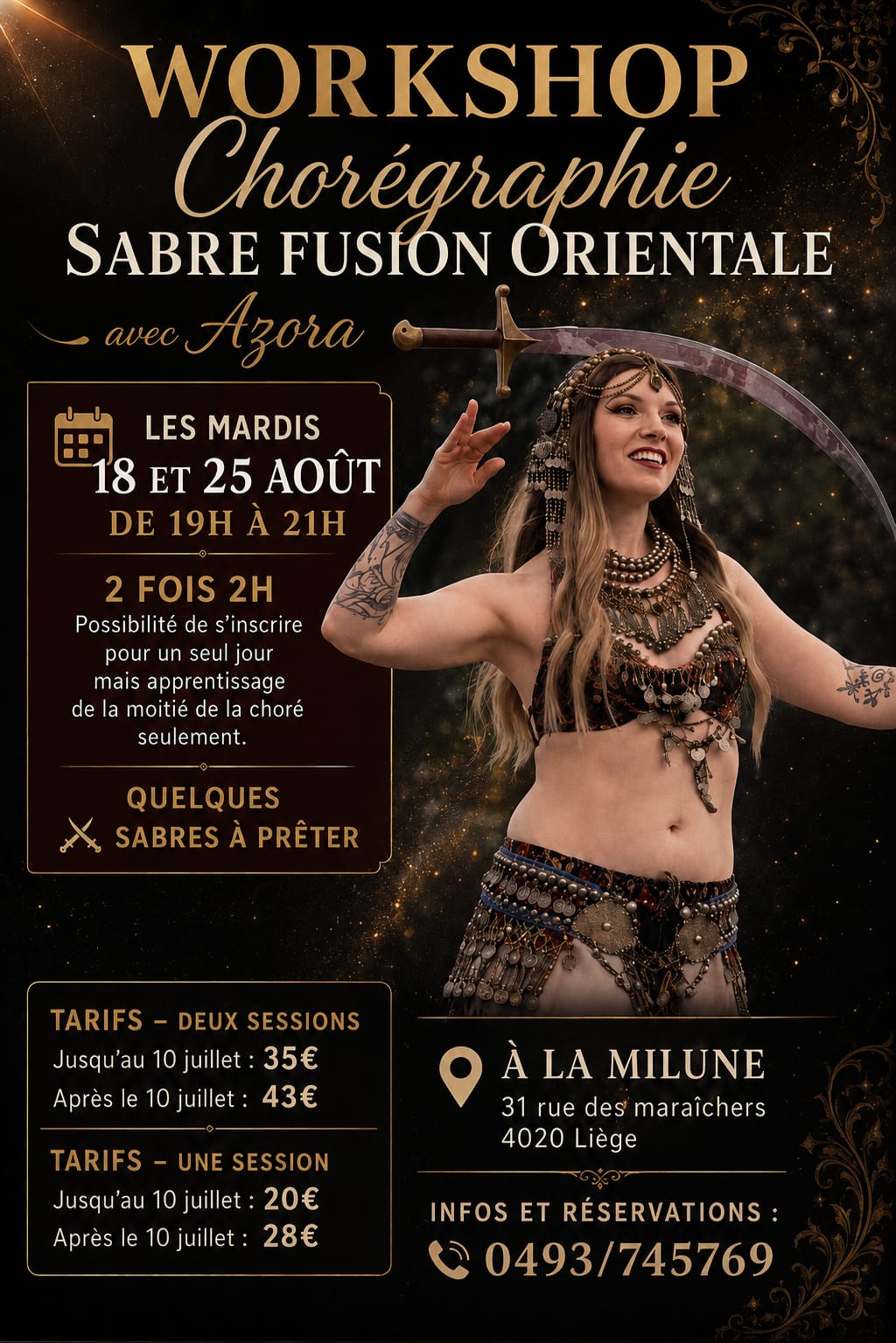 Workshop Chorégraphie Sabre Fusion Orientale